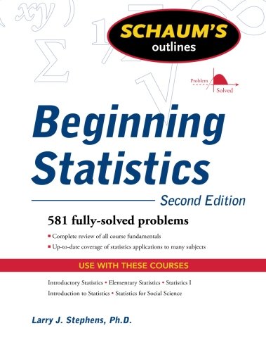 Product Cover Schaum's Outline of Beginning Statistics, Second Edition (Schaum's Outline Series)