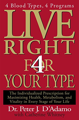 Product Cover Live Right 4 Your Type: 4 Blood Types, 4 Program -- The Individualized Prescription for Maximizing Health, Metabolism, and Vitality in Every Stage of Your Life (Eat Right 4 Your Type)