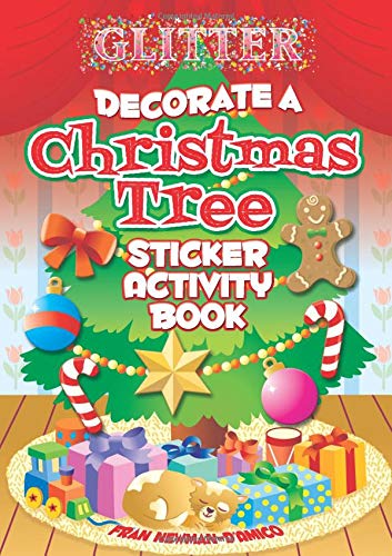 Product Cover Glitter Decorate a Christmas Tree, Sticker Activity Book (Dover Little Activity Books Stickers)
