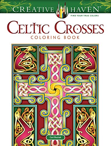 Product Cover Creative Haven Celtic Crosses Coloring Book (Adult Coloring)