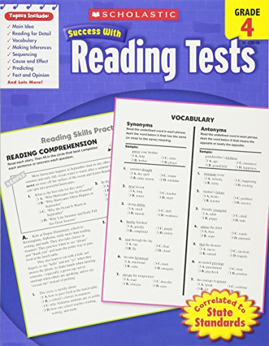 Product Cover Reading Tests - Grade 4 (Scholastic Success With)