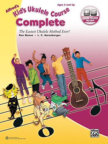 Product Cover Alfred's Kid's Ukulele Course Complete: The Easiest Ukulele Method Ever!, Book & Online Audio