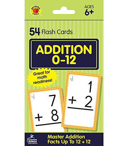 Product Cover Addition 0 to 12: 54 Flash Cards (Brighter Child Flash Cards)