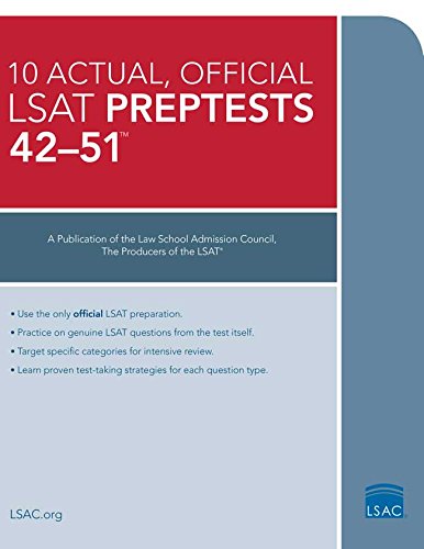Product Cover 10 Actual 42-51, Official LSAT Preptests: (PrepTests 42-51)