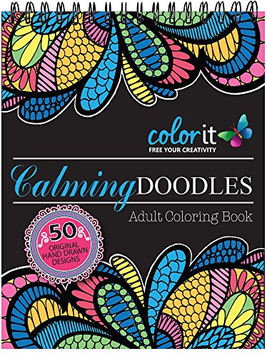 Product Cover ColorIt - Calming Doodles: Relaxation Coloring Book with Zentangle Designs For Adults: 1