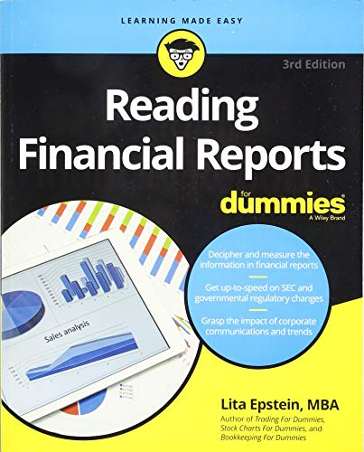Product Cover Reading Financial Reports For Dummies (Learning Made Easy For Dummies (Business & Personal Finance))