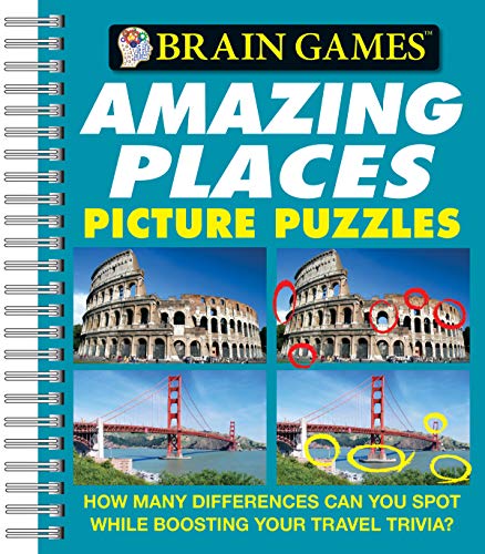 Product Cover Brain Games - Picture Puzzles: Amazing Places - How Many Differences Can You Spot While Boosting Your Travel Trivia?