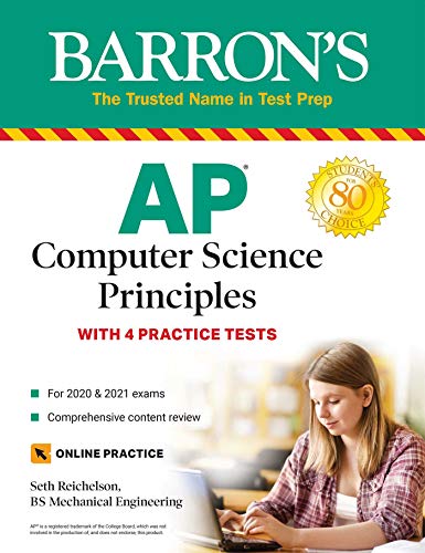 Product Cover AP Computer Science Principles: With 4 Practice Tests (Barron's Test Prep)