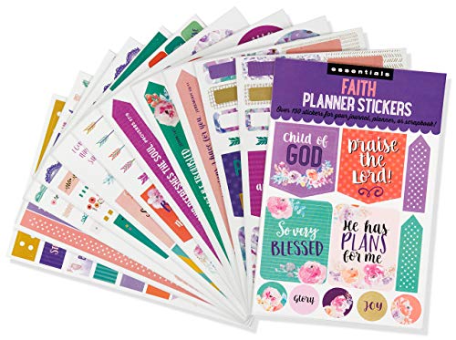 Product Cover Essentials Planner Stickers - Faith (Set of 150 Stickers for scripture-based planners and bible journals)