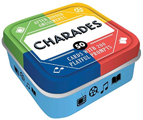 Product Cover After Dinner Amusements: Charades: 50 Cards with 200 Playful Prompts (Charades Game for Adults and Family, Portable Camping and Holiday Games)