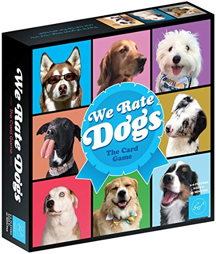 Product Cover We Rate Dogs! The Card Game – for 3-6 Players, Ages 8+ - Fast-Paced Card Game Where Good Dogs Compete to be The Very Best – Based on Wildly Popular @WeRateDogs Twitter Account