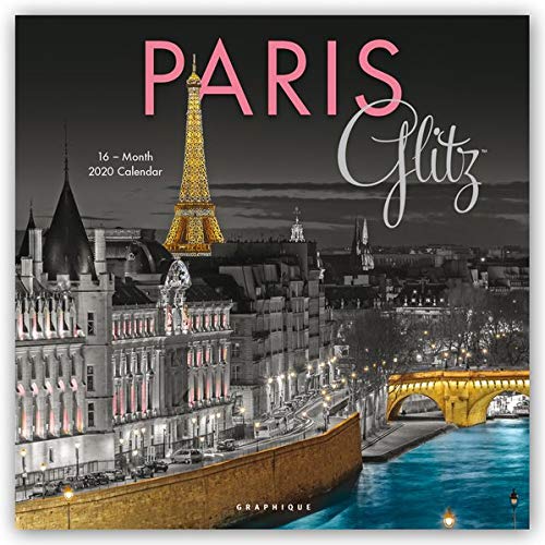 Product Cover Graphique Paris Glitz Wall Calendar, 16-Month 2020 Wall Calendar with Historic French Landmark Photographs, 3 Languages & Major Holidays, 2020 Calendar, 12