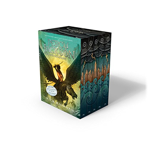 Product Cover Percy Jackson and the Olympians 5 Book Paperback Boxed Set (new covers w/poster) (Percy Jackson & the Olympians)