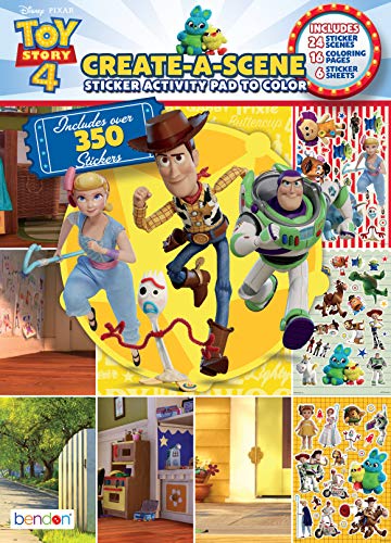Product Cover Toy Story Bendon 45677 4 Create A Scene Sticker Activity Coloring Pad