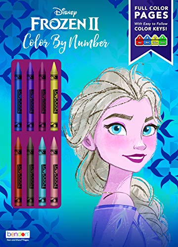 Product Cover Disney Frozen 2 Color by Number 32-Page Activity Book with Crayons 45824