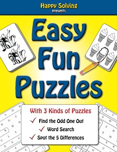 Product Cover Easy, Fun Puzzles: Word Search, Find the Odd One Out and Spot the Differences