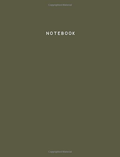 Product Cover Notebook: Winter Moss Green, Ruled, Soft Cover, Letter Size (8.5 x 11) Notebook: Large Composition Book, Journal