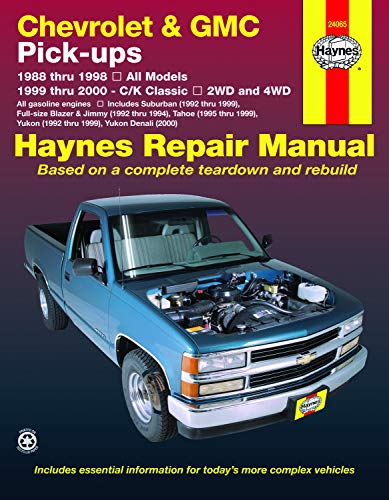 Product Cover Chevrolet & GMC Full-size Pick-ups (88-98) & C/K Classics (99-00) Haynes Repair Manual (Does not include information specific to diesel engines. ... exclusion noted.) (Haynes Repair Manuals)