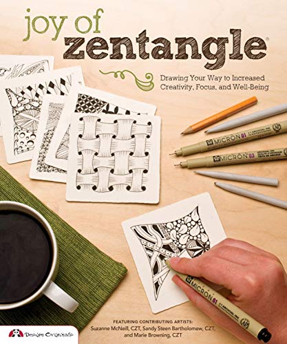 Product Cover Joy of Zentangle: Drawing Your Way to Increased Creativity, Focus, and Well-Being (Design Originals) Instructions for 101 Tangle Patterns from CZTs Suzanne McNeill, Sandy Steen Bartholomew, & More