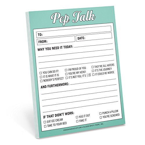 Product Cover Knock Knock Pep Talk Nifty Note Pad (12073)