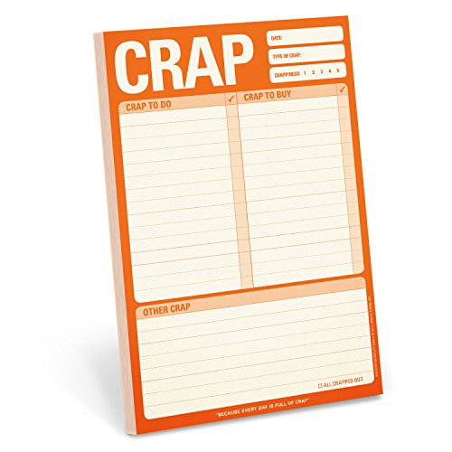 Product Cover Knock Knock Crap Pad, To Do List Note Pad, 6 x 9-inches