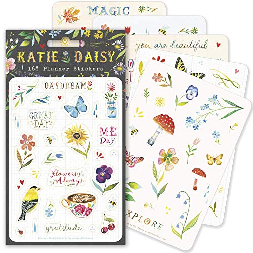 Product Cover Katie Daisy Planner Stickers (6 unique sheets, 168 stickers)