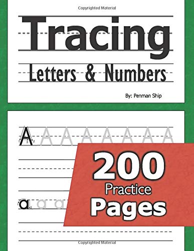 Product Cover Tracing Letters and Numbers : 200 Practice Pages: Workbook for Preschool, Kindergarten, and Kids Ages 3-5