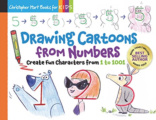 Product Cover Drawing Cartoons from Numbers: Create Fun Characters from 1 to 1001 (Volume 4) (Drawing Shape by Shape)