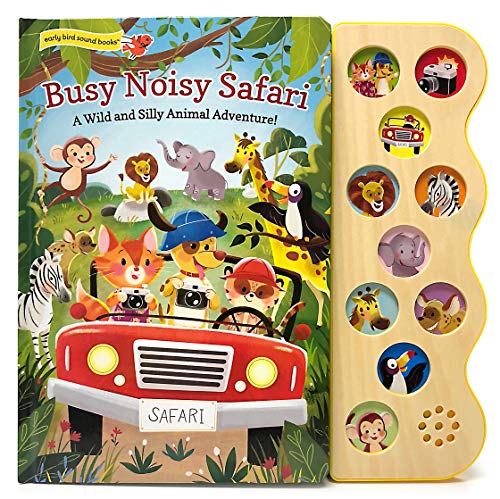 Product Cover Busy Noisy Safari: Interactive Children's Sound Book (10 Button Early Bird Sound Book) (Early Bird Sound Books)