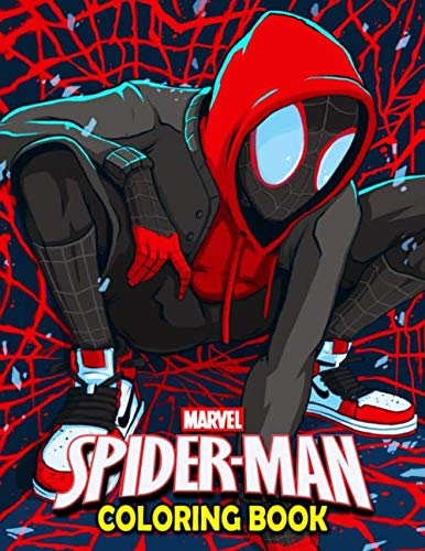 Product Cover Marvel Spiderman Coloring Book: 50+ Spider-man Illustrations for Boys & Girls Great Coloring Books for Kids Ages 4-8 and Any Fan of Spider Man 8.5 x 11 Inches Pages