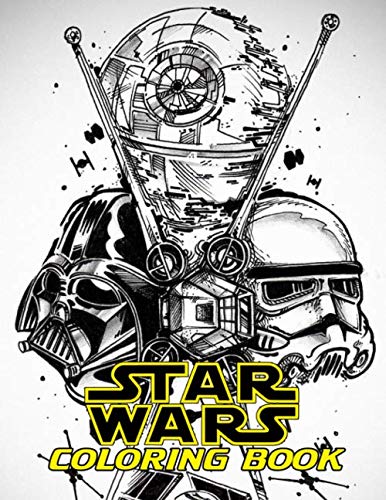 Product Cover Star Wars Coloring Book: Color All Characters in Star Wars with 50+ Coloring Pages for Kids and Adults