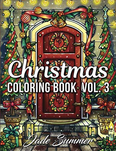 Product Cover Christmas Coloring Book: An Adult Coloring Book with Fun, Easy, and Relaxing Designs (Volume 3)