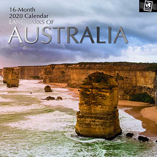 Product Cover 2020 Wall Calendar - Landmarks of Australia Calendar, 12 x 12 Inch Monthly View, 16-Month, Travel and Destination Theme, Includes 180 Reminder Stickers