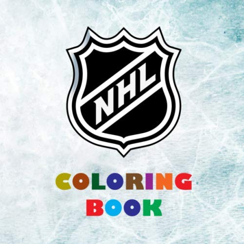 Product Cover NHL Coloring Book: Super book containing every team logo from the NHL for you to color in - Original birthday present / gift idea.