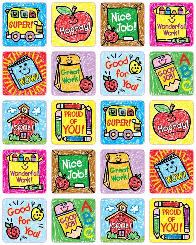 Product Cover Carson Dellosa School Days: Kid-Drawn Motivational Stickers (0630)