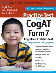 Product Cover Practice Test for the CogAT?Form 7 Level 5/6 (Grade K*) Practice Test 2 by Mercer Publishing (2011) Paperback