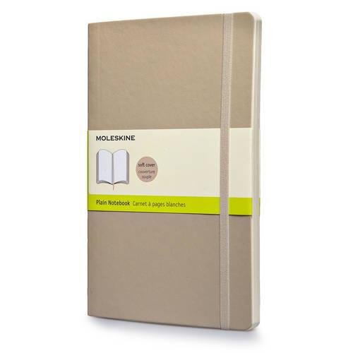 Product Cover Moleskine Classic Colored Notebook, Large, Plain, Khaki Beige, Soft Cover (5 x 8.25)