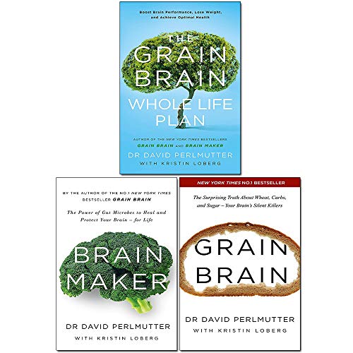 Product Cover David Perlmutter 3 books collection set - The Grain Brain Whole Life Plan, Brain Maker, Grain Brain - The Power of Gut Microbes to Heal and Protect Your Brain
