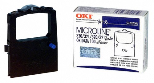 Product Cover Okidata Black Nylon Ribbon for Microline 320/321 Printers -5/6-Inch x 2 Yards