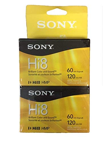 Product Cover Sony Hi-8 HMPD 120 minute 2-Pack Video Camcorder Cassette Tapes