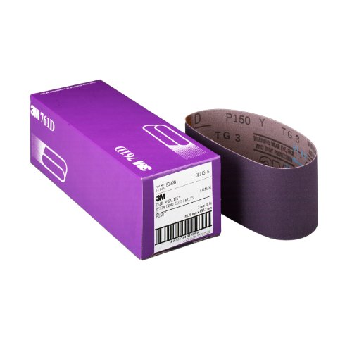 Product Cover 3M 81404 3-Inch by 21-Inch Purple Regalite Resin Bond 150 Grit Cloth Sanding Belt, Pack of 5