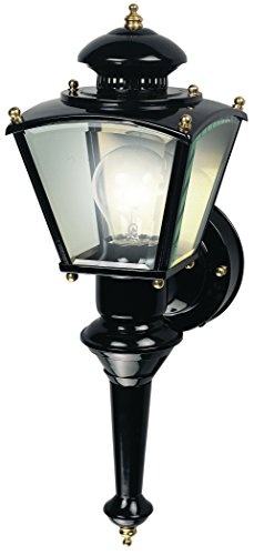 Product Cover Heath HZ-4150-BK Zenith Motion-Activated Four-Sided Coach Light, Black Brass