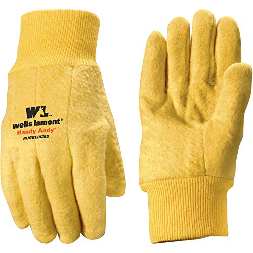 Product Cover Wells Lamont Handy Andy Original Men's Chore Gloves with Rubber Lining, Large (635L)