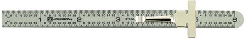 Product Cover Johnson Level 7203 Stainless Steel Metric Pocket Clip Rule - 6 In.