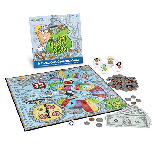 Product Cover Learning Resources Money Bags Coin Value Game, Money Recognition, Counting Game, Ages 7+