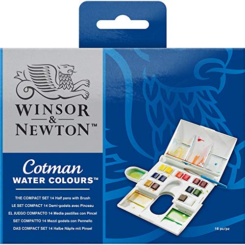 Product Cover Winsor & Newton Cotman Water Colour Paint Compact Set, Set of 14, Half Pans