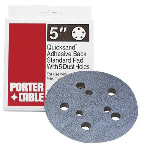 Product Cover PORTER-CABLE 13901 5-Inch, 5 Hole Standard Adhesive-Back Sanding Pad (for 334 Random Orbit Sander)