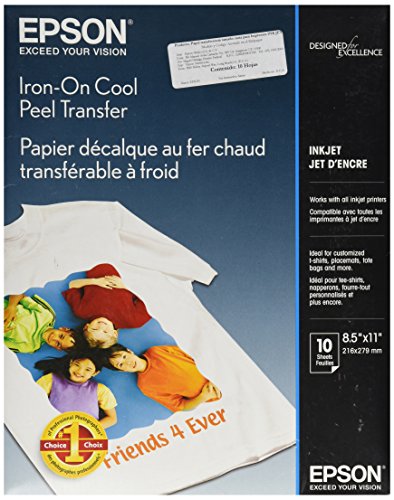 Product Cover Epson Iron-on Cool Peel Transfer (8.5x11 Inches, 10 Sheets) (S041153)