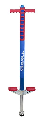 Product Cover Flybar Foam Maverick Pogo Stick For Kids Ages 5+, Weights 40 to 80 Pounds By the Original Pogo Stick Company, Red/Blue