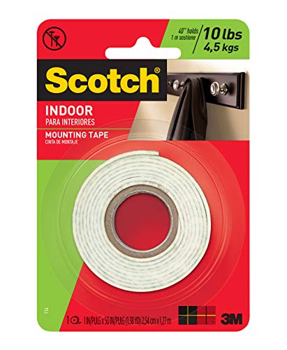 Product Cover Scotch Mounting 114/DC Fastening and Surface Protection 5555 3 Inch 1 Inch x 50 Inches, White